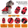 Durable Cotton Dog Jacket with Harness and Leash - Cold-Resistant Pet Outerwear 