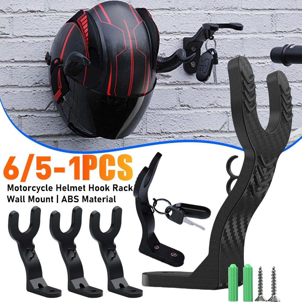 Motorcycle Helmet Hook Racks Kitchen Cabinet Shelf Wall Mount Hooks Electric Bicycle Helmet Rack Wall-Mounted Storage Holder