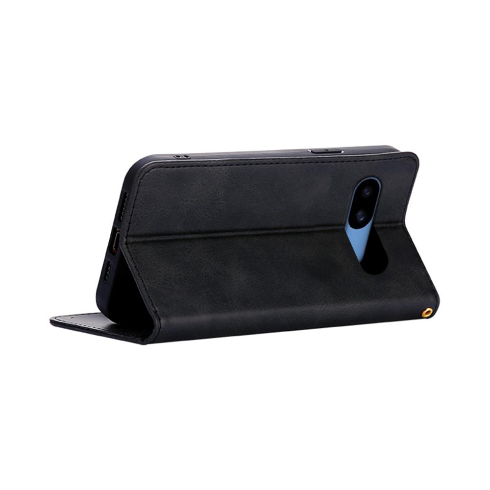 For Google Pixel 8 Case Wallet Calf Texture Leather Phone Cover with Hidden Magnetic Closure