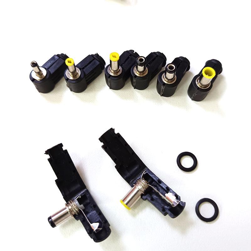 5pcs DC Male Power Plug Jack 3.5x1.35mm 4.0x1.7 4.8mm 5.5mm*2.1mm 2.5x0.7mm 2.5mm right angel connector cable Socket 2.5*0.7 solder