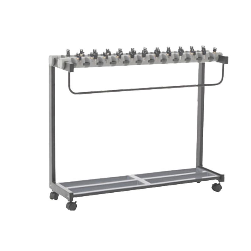 24-Slot Painted Umbrella Stand with Lock