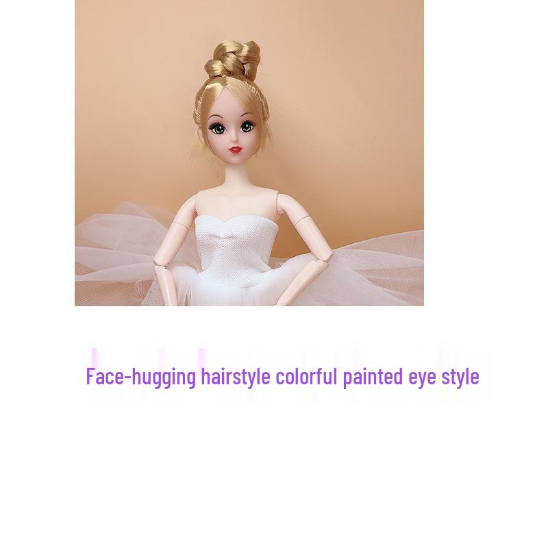 30cm 11-inch BJD Doll with Blinking Real Eyes, Changeable Clothes, DIY Options, and Bonus Head