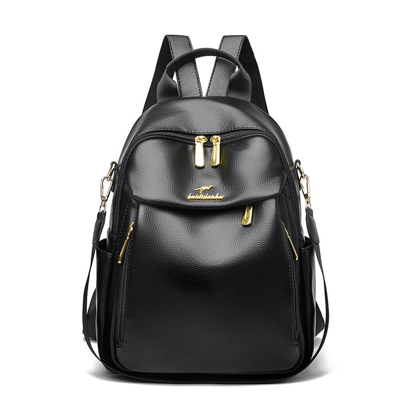 Women's PU Backpack Durable Shoulder Bag Large Capacity Travel Backpack