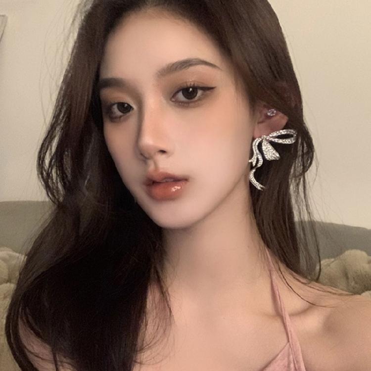 Bowknot Ribbon Earrings Niche Trend Exaggerated Earings Jewelry for Women Girls