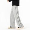 American Contrasting Strips Knitted Cotton Sweatpants Men's Spring and Autumn Straight Loose Trendy Brand Casual Youth Trousers