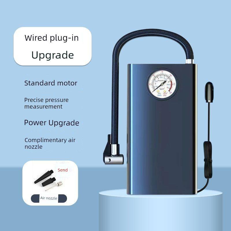 German Japan Import Technology New Arrival Mini Portable Vehicle Air Pump Wired Wireless Digital Display Smart Electricity Wired Plug-In Pointer Model