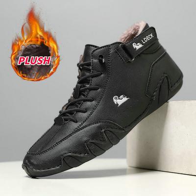 Popular Winter Velvet Martin Boots Large Size Octopus Men's Thermal Cotton Shoes High Top Men's Sports and Leisure Shoes