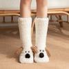 Floor socks Non-slip indoor snow socks fleece thickened sleep coral fleece home slippers wool socks female adult