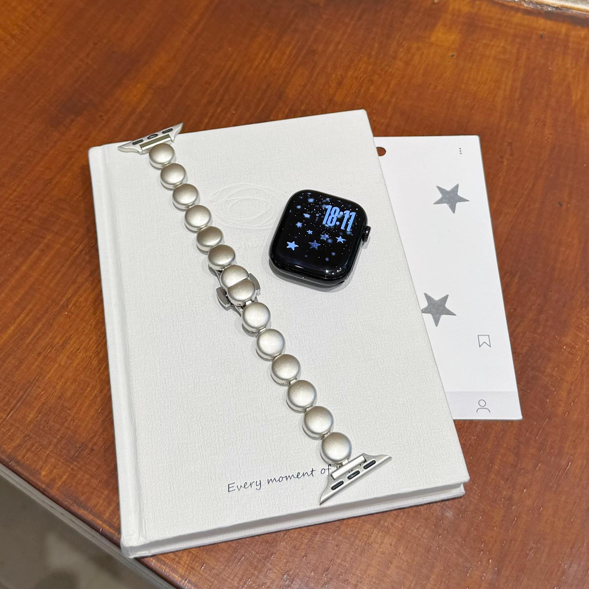 

Beaded Butterfly Buckle Watch Strap for Apple Watch Series 10/9/8/7/6/5/4/3/2/1/SE Huawei 20MM колір зоряного світла