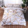 White Gold Marble Pattern Bedding Set Modern 3d Duvet Cover Sets Comforter Bed Linen Twin Queen King Single Size Fashion Luxury