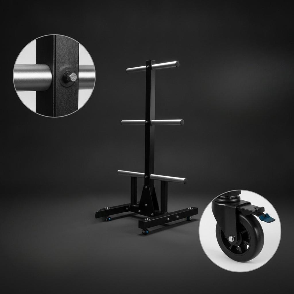 Barbell Plate Storage Rack Universal Weight Safeguarding for Home Gym
