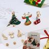 Sock Christmas Tree Snowman Santa Claus Christmas Jewelry Christmas Brooch Enamel Badges Xmas Pins