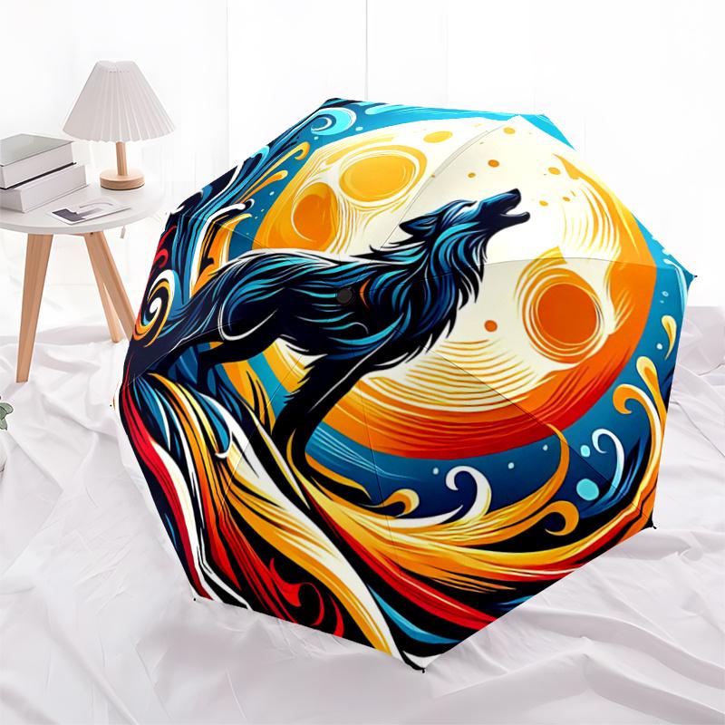 

1pc Automatic Opening Folding Umbrella with 3-Fold Design, 8-Bone Iron Frame - Outdoor, for Fans, Travelers & Daily Use Perfect Festival Gift.K103