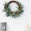 Artificial Wreath Christmas Wreath with Pinecone Berries Decoration for Front Door Garden Yard Christmas Decorations