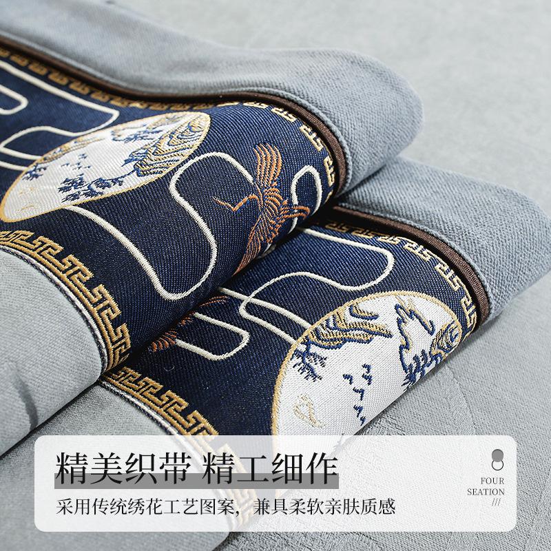 NewChinese Style Solid Color Sofa Covers Non-slip Sofa Cushions for Living Room High-grade Luxury Couch Cover Tassels Decoration