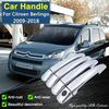 Citroen Berlingo MK2 2009 2010 2011 2012 2013 2014 2015 2016 2017 2018 Automobilio priedai Chrome Durų Rankenos Dangtelis Nerūdijantis