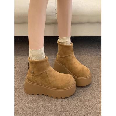 Warm Snow Boots Season New Niche Simple and Comfortable Velvet Platform Boots Women's