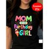 Birthday Party, Happy Birthday Print, Round Neck Short-Sleeved T-Shirt, Spring and Summer Casual Top, Plus Size Women'S Clothing
