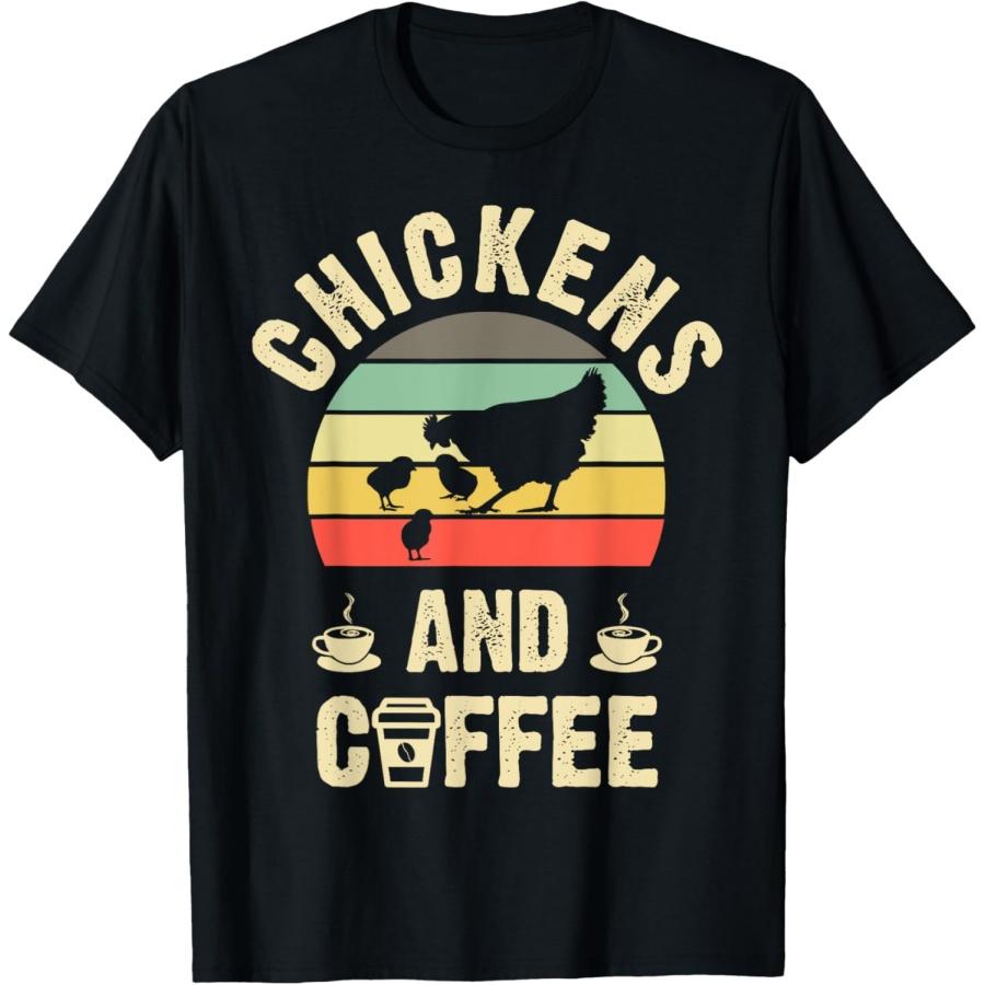 I like Chickens & Coffee Funny vintage Pet theme lover T-Shirt S