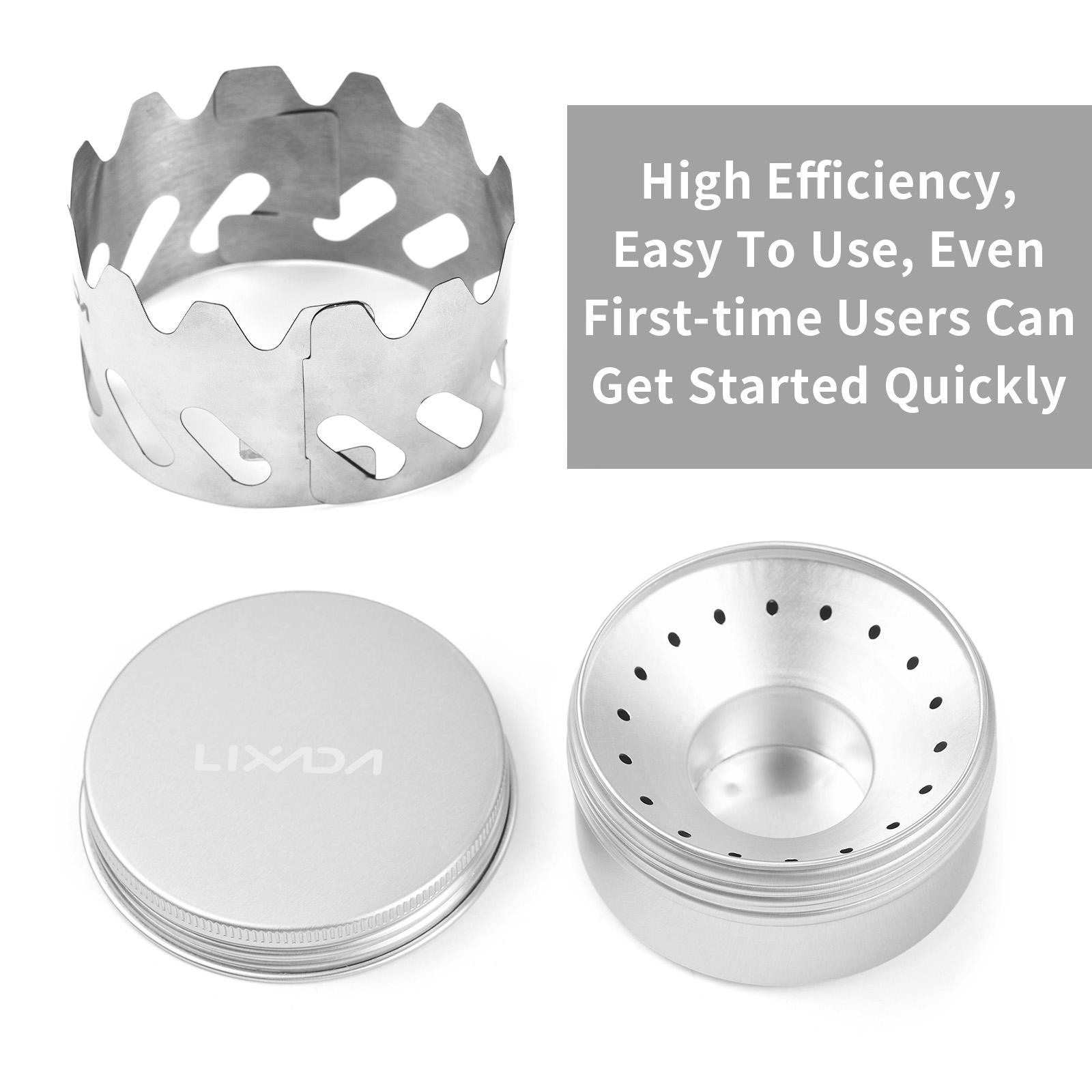 Мини-плитка для походов 80 мл алюминиевая спиртовая горелка с небольшим ветрозащитным — фото 5