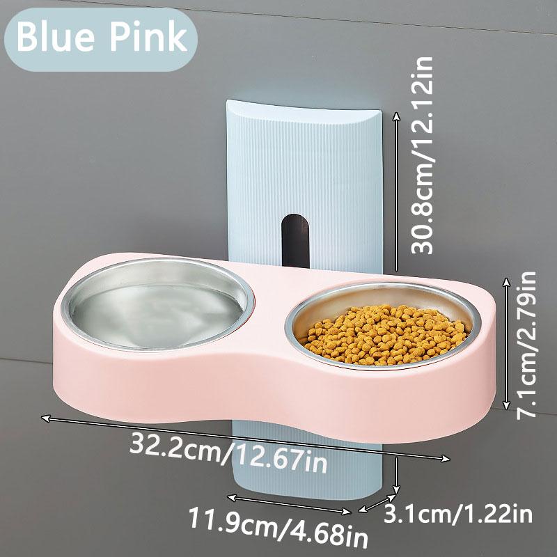 Cat And Dog Food Double Bowl Water Bowl Multifunctional Anti Rollover Food Container Detachable Leg Pet Food Bowl