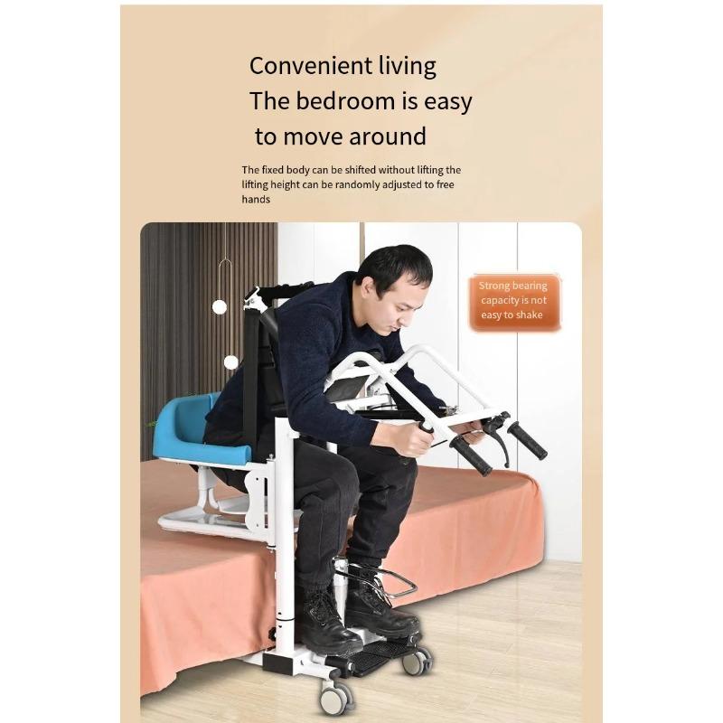 Multifunktioneller Toilettenstuhl für ältere Menschen, Patientenlifter-Transferstuhl, hydraulischer Transferstuhl für ältere Menschen, Rollstuhl