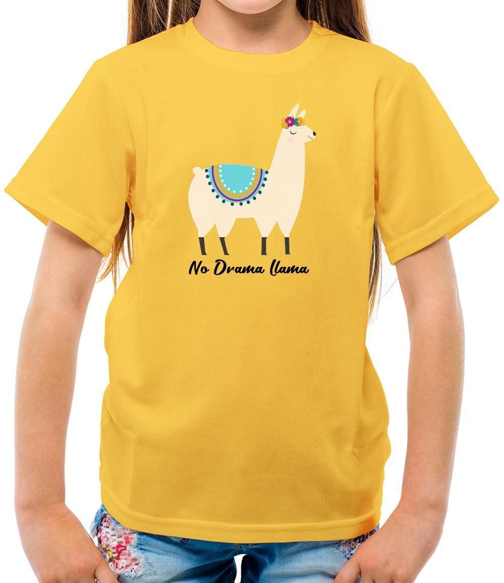 No Drama Llama - Kids T-Shirt - Cute Alpaca Funny Llamas Love 110