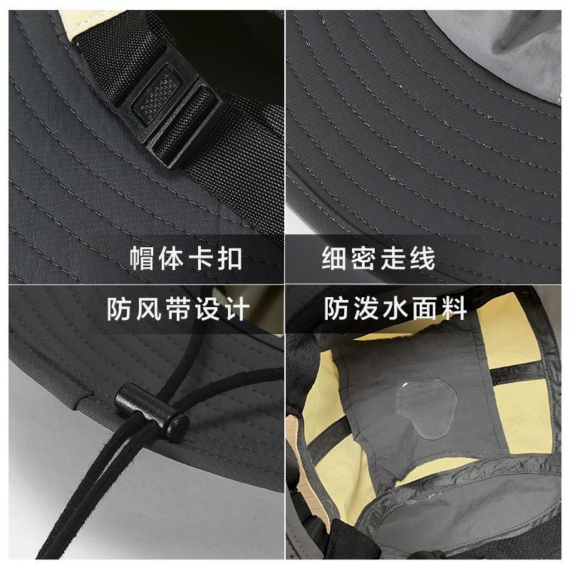 Summer Surf Hat Beach Bucket Hat Seaside Color Sunscreen Hat Anti-splashing Breathable Sun Hat