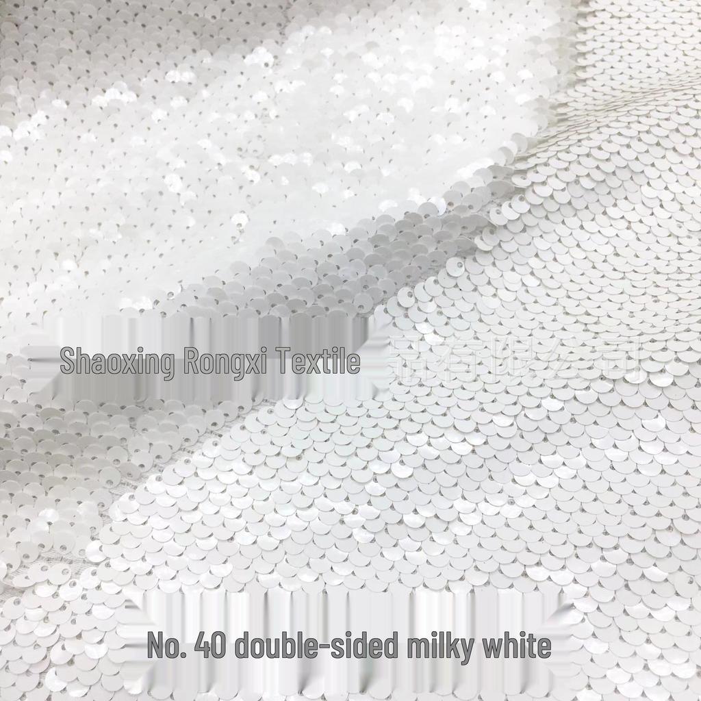 50-Color Double-Sided 5mm Sequin Fabric for Clothing, Luggage, and Wall Decoration