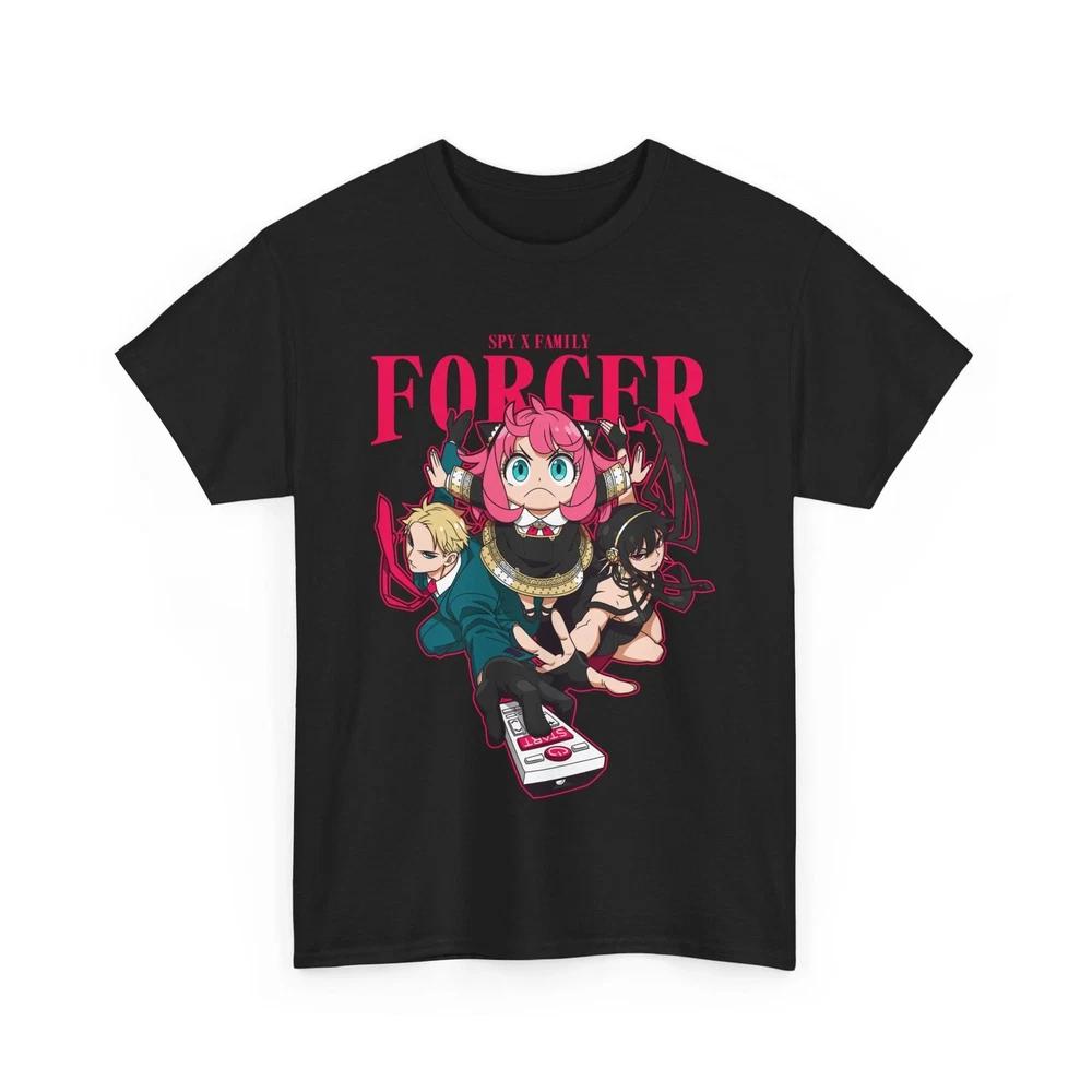 Anime Spy X Family Loid Anya Bon Forger Black T Shirt S