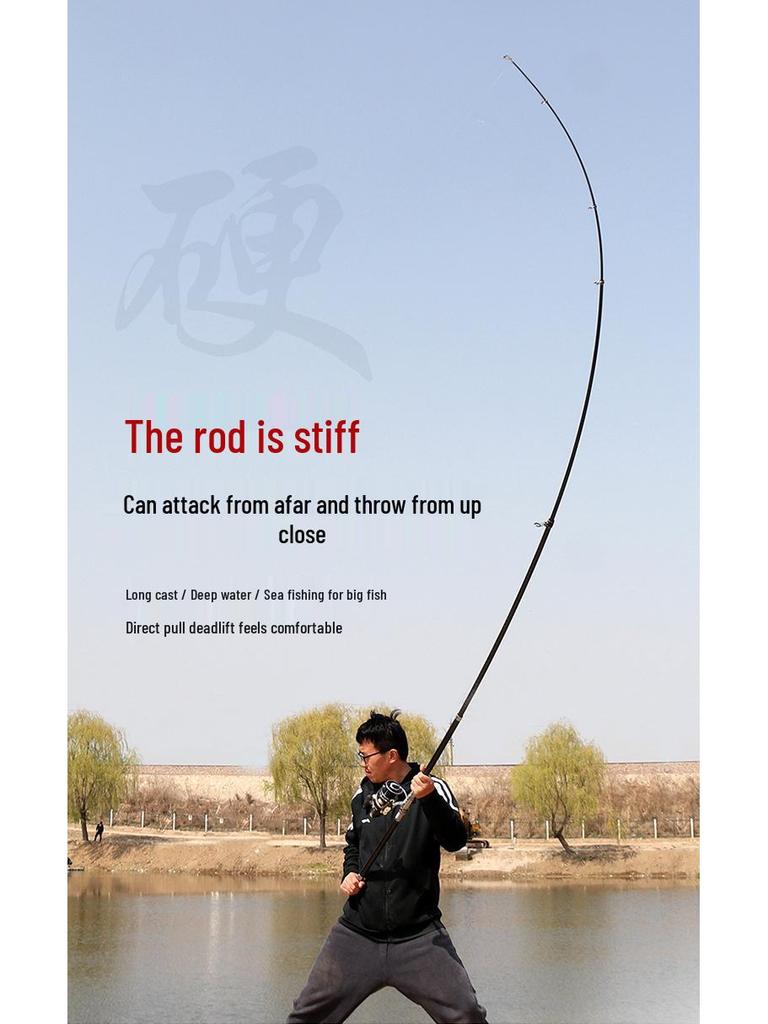 Ultra-Light Carbon Fiber Fishing Rod 3.6m/4.5m Long Cast Sea Rod Set