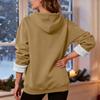 Women's Fashionable Casual Long-Sleeved Top With Fleece Thickened Hooded Sweatshirt