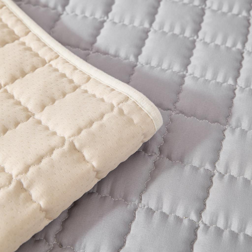 Snowflake Lace Decored Waffle Quilting Thicken Sofa Cover, Anti-Slip Sofa Towel For Living Room All Seasons Furture Decor
