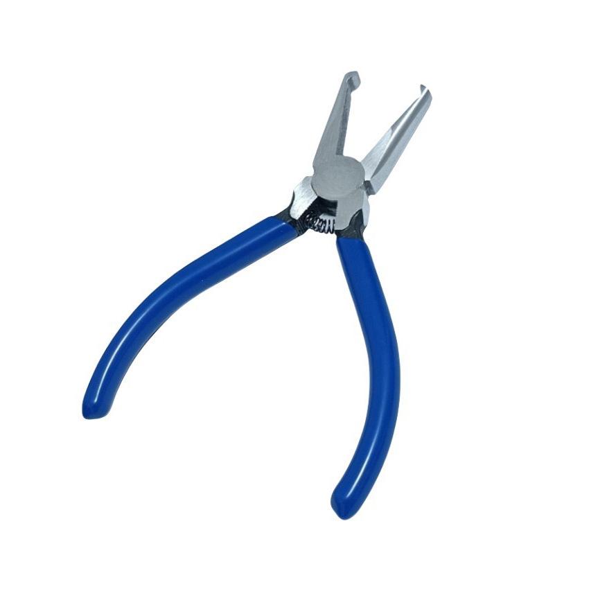 Blue Flat-Nose Guitar Fret Puller and Replacement Pliers