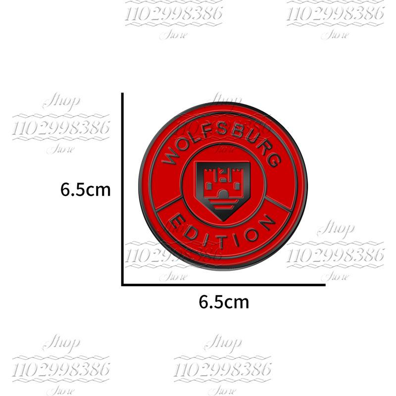 3D Metal Wolfsburg Edition Logo Front Grill Emblem Sticker For Golf Mk5 VW Passat Jetta Tiguan Polo Rear Trunk Side Fender Decor