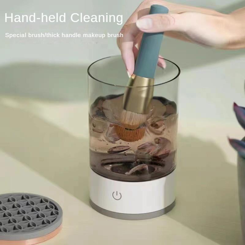 Electric Makeup Brush Cleaner Device Automatic Beauty Tool Cleaning All-in-one Machine White