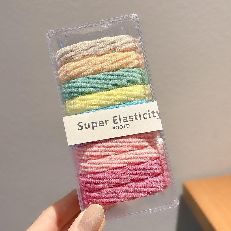 Kleiner Bär Hochelastisches Kaffee-Haargummi für Frauen und Mädchen - Langlebig, Schlicht und Elegant