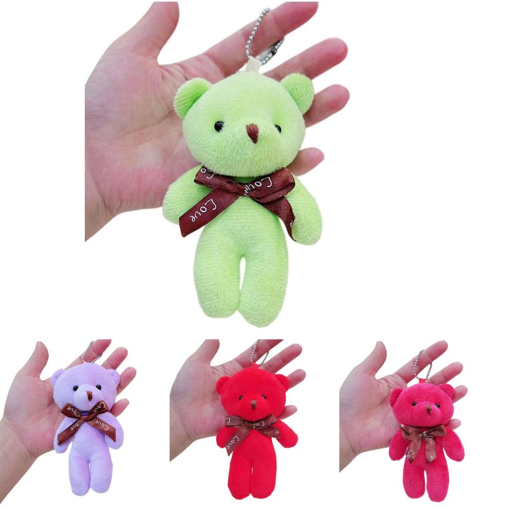 Super Soft Short Plush Teddy Bear Keyring Doll Toy