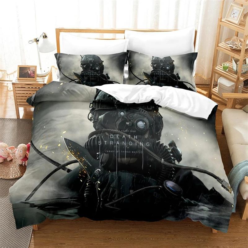 

3D Print Death Stranded Bedding Set,Duvet Cover Comforter Bed Set Quilt Cover Pillowcase,King Queen Twin Size Boys Girls Adultse Tool 135x200cm 2pcs