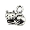 Charms Cat Pendants Heart Alloy Crafts For DIY Jewelry Making Accessories