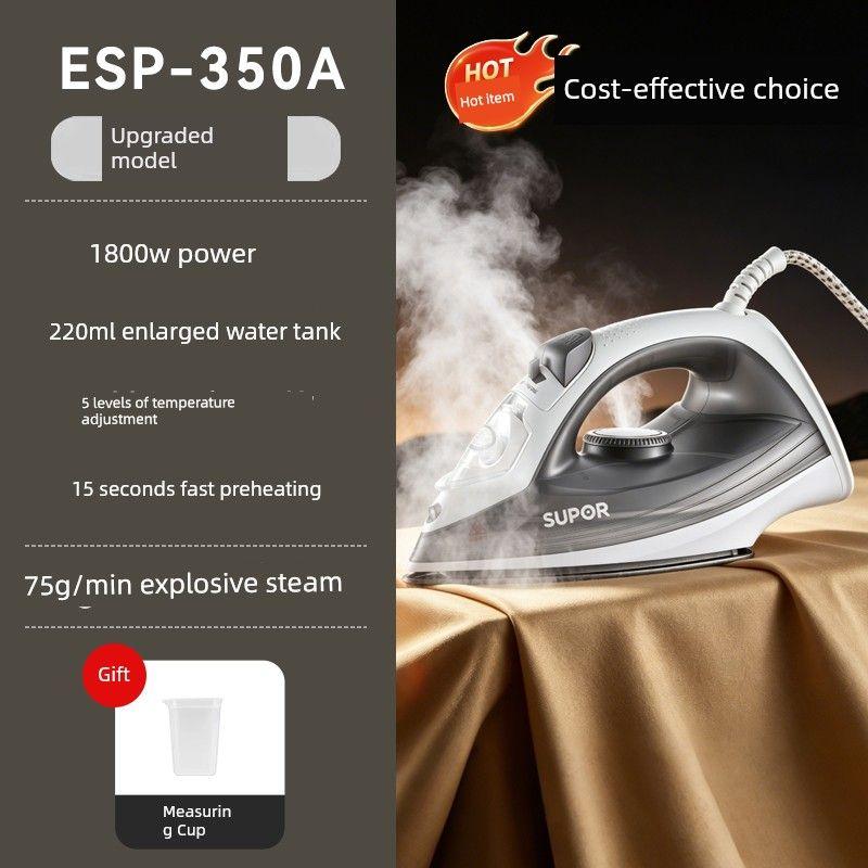 

Supor Handheld Electric Iron For Home Steam Small Pressing Machines Pinpindoudou Hot Clothes Tailor Shop Dedicated Wet and Dry Silver Gray