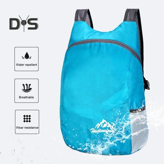 Outdoor Backpack Waterproof Foldable Lightweight Breathable Shoulder Strap Large Capacity Hiking Camping Trips Storage Bag