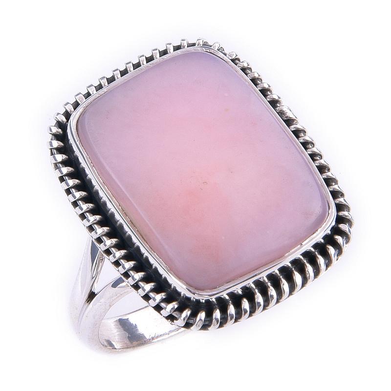 Pierre Précieuse Opale Rose Naturelle Fait Main Argent Sterling Massif 925 Bague Taille 8.5 z7I22