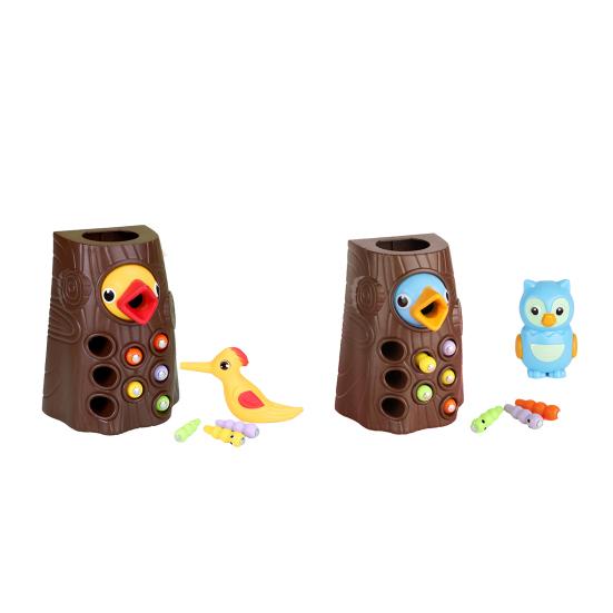 Ciekawe dzięcioł złap rozrywkę plastikowe chłopcy dziewczęta ptasie gąsienice wczesne zabawki edukacyjne dziecko bawiące się zabawka dla malucha