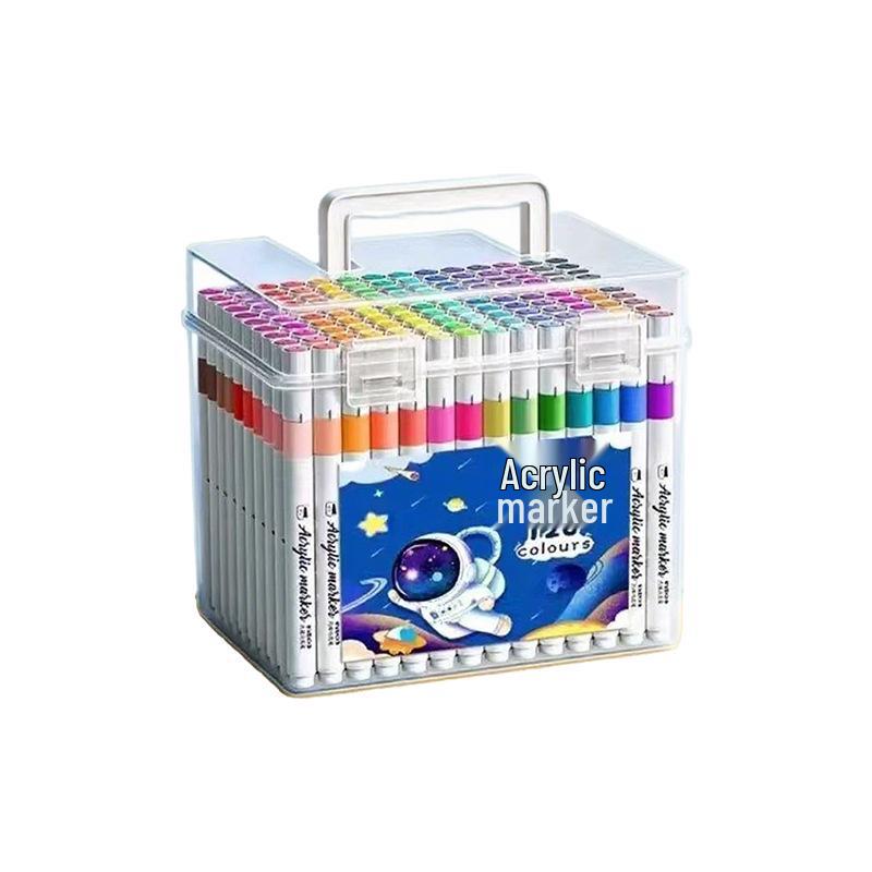 Acrylic Markers: 36 Color Washable, Stackable, Opaque Watercolor Pens for Children's Art Projects