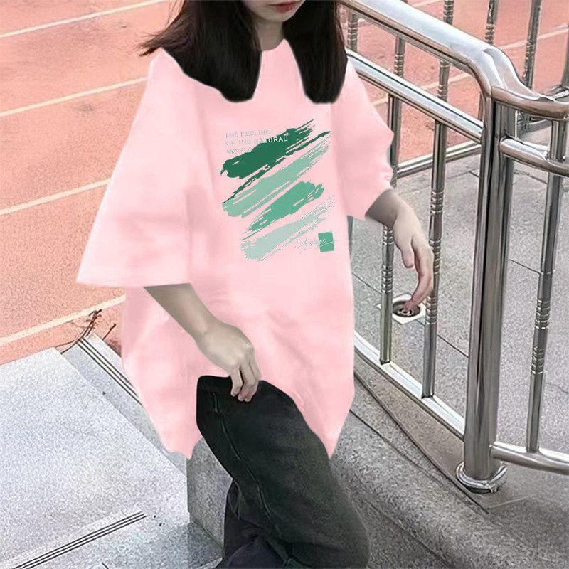 2026 New Style Loose-Fitting Slimming Ins Half-Sleeve Top 150kg Summer Women's Plus-Size Niche Fat Mmt Short-Sleeve T-Shirt