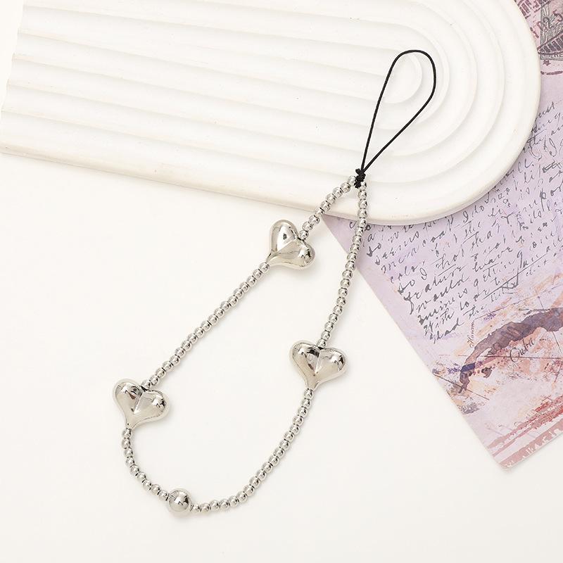 New Floral Fragrance Style Phone Chain with Beaded Pendant and Anti-Drop Lanyard for Women