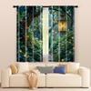Set Of 2 Filtering Curtains Excluding Rods Non Movable Without Batteries Enchanted Forest Butterfly Use Bedrooms Curtain For Sleeping Area Made