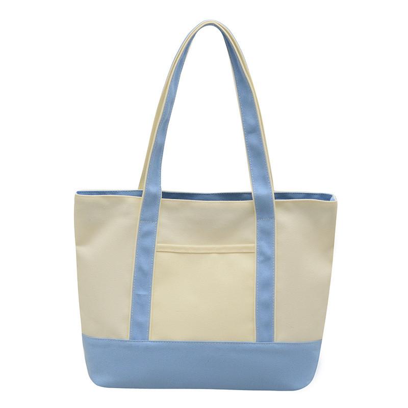Borsa a Tote in Tela Personalizzabile Unisex Grande Capacità per Uso Quotidiano