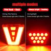 LED F1 V Style Brake Lights Universal Car Rear Driving Fog Pilot Lights Rear Tail Third Brake Lamp for Car SUV